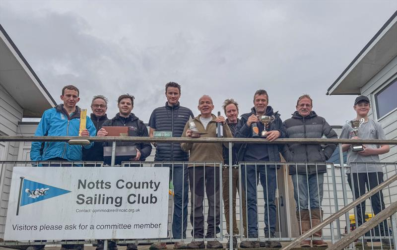 Prizewinners at the Notts County SC First of Year Race - photo © David Eberlin