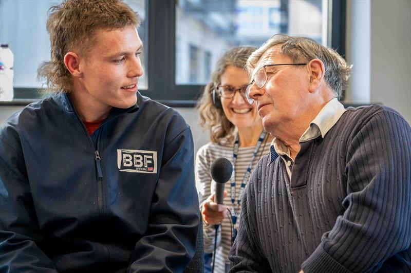 James Corbett, student and retired fisherman Bobby Cann - photo © Ruth Sparkes