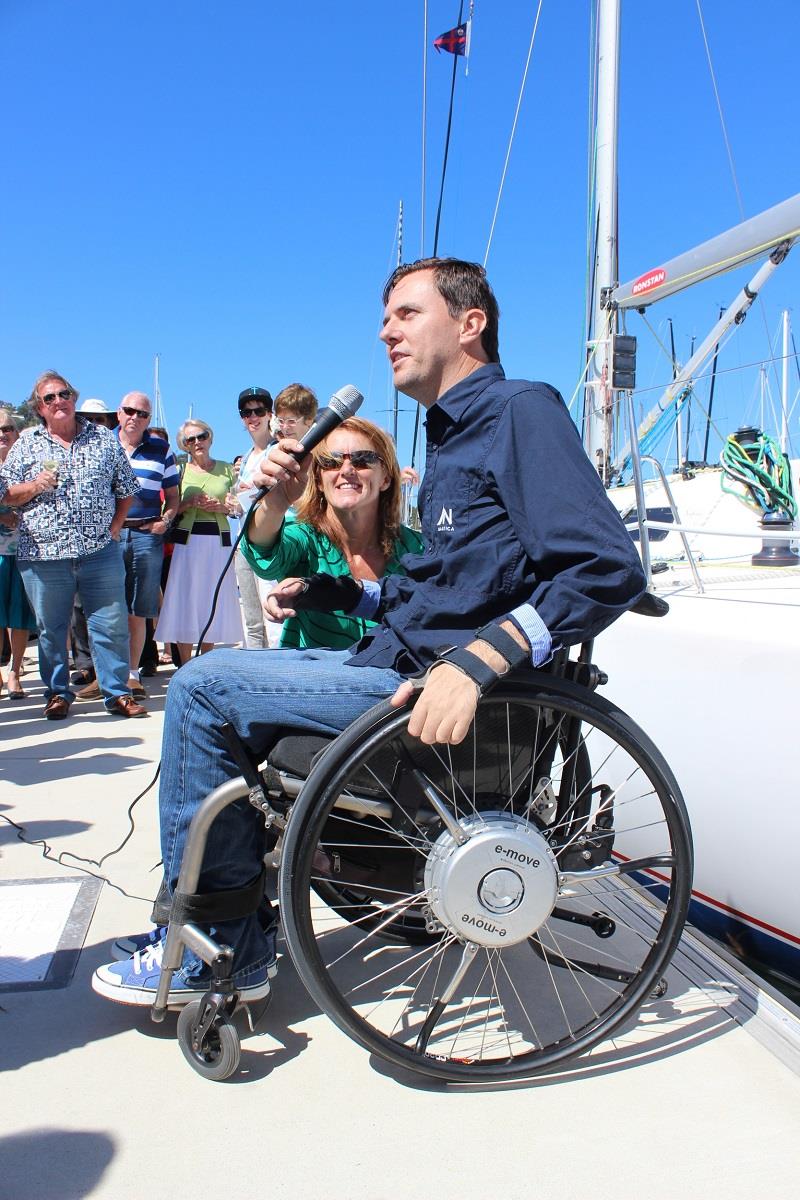 Dan Fitzgibbon and Liesl Tesch at launch at RPAYC photo copyright Damian Devine taken at Royal Prince Alfred Yacht Club