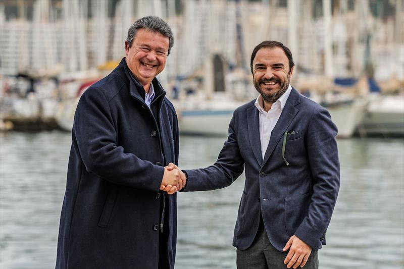 Jaime Carbonell (Trofeo Princesa Sofía Mallorca) and Pep Cañellas (Founder and President of FERGUS Group) photo copyright Sailing Energy / Trofeo Princesa Sofía taken at Real Club Náutico de Palma