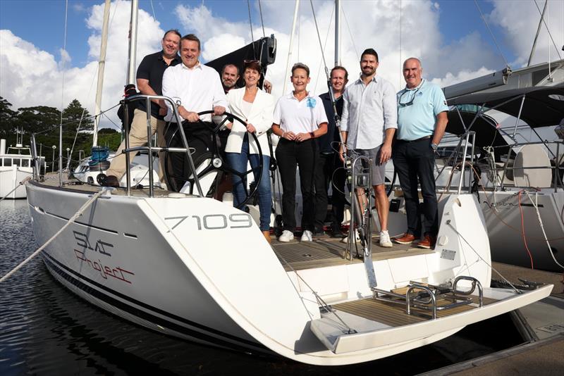 Minister for Tourism Steve Kamper visited d'Albora Marina Nelson Bay with Kate Washington and Paul O'Rourke, alongside Chair Matthew Borger, Matt Bonser, Leah Anderson, Jarrah Morgan and Magnolia Cafe owner Billy Barton - photo © Destination NSW