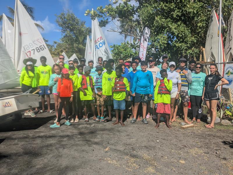 Sailors and volunteers ready to set sail at the St Vincent and the Grenadines 2025 Youth Nationals - photo © SVG Sailing
