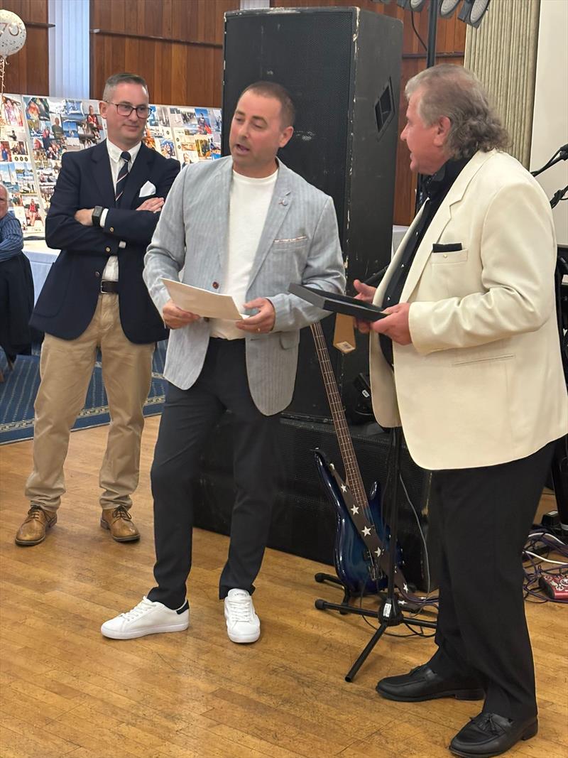 Commodore Anderson speaks during The Chase Sailing Club – 70th Anniversary Year photo copyright Chris Anderson taken at Chase Sailing Club