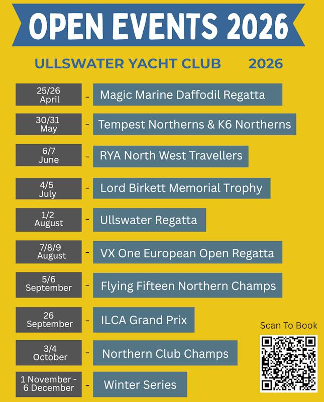 Open events at Ullswater YC in 2026 - photo © UYC