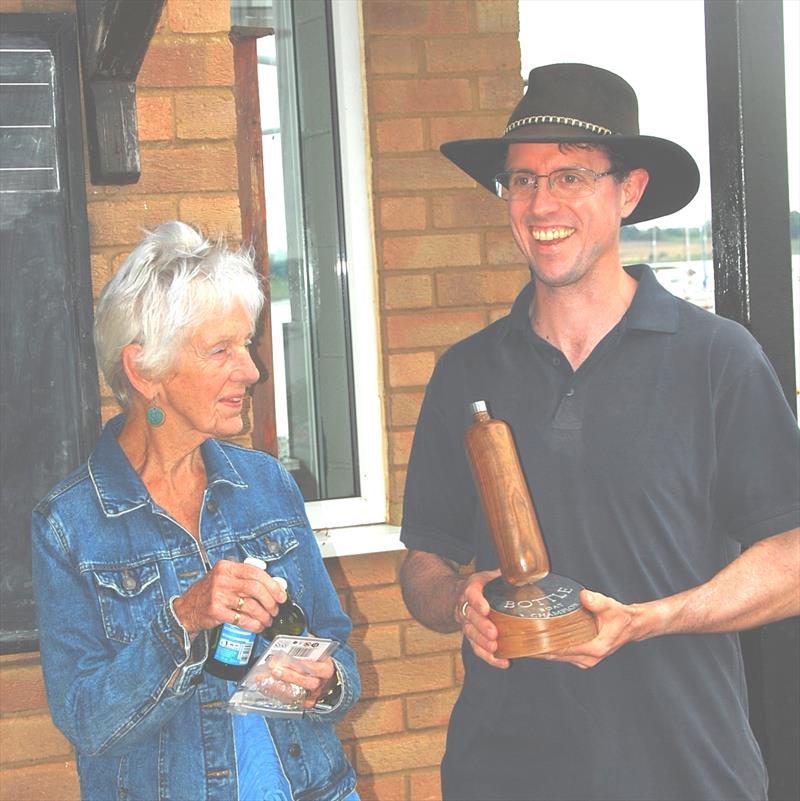 Champion Chris Fish in the 2025 BOTTLE boat championship at Waldringfield Sailing Club - photo © Roger Stollery