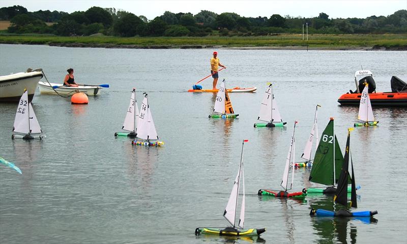 Upwind in light airs during the 2025 BOTTLE boat championship at Waldringfield Sailing Club - photo © Roger Stollery