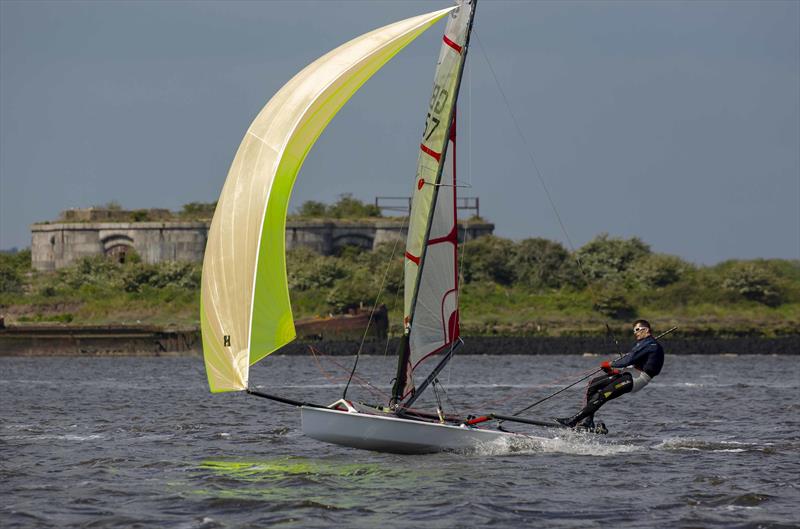 Musto Skiff Harken GBR Circuit Event 3 at Wilsonian photo copyright Tim Olin / www.olinphoto.co.uk taken at Wilsonian Sailing Club and featuring the Musto Skiff class