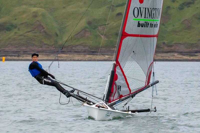 Thomas Whitehead (X mainsail) during the Noble Marine UK Musto Skiff National Championship 2024 photo copyright Tim Olin / www.olinphoto.co.uk taken at Filey Sailing Club and featuring the Musto Skiff class