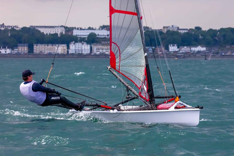 Rob Richardson - Noble Marine UK Musto Skiff National Championship 2024 photo copyright Tim Olin / www.olinphoto.co.uk taken at Filey Sailing Club and featuring the Musto Skiff class