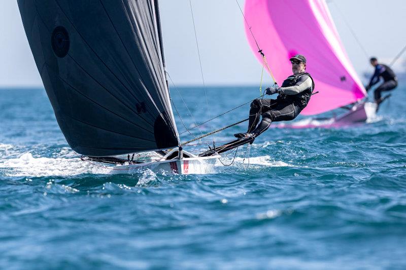 Andy Rice - Day 4 of the ACO 13th Musto Skiff 2024 Worlds at the WPNSA - photo © Michael Oliver