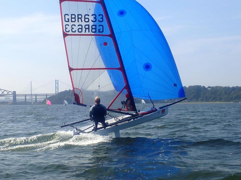 Jono Shelley in the Musto Skiffs at the 2024 Scottish Skiffs Regatta photo copyright Dalgety Bay Sailing Club taken at Dalgety Bay Sailing Club and featuring the Musto Skiff class