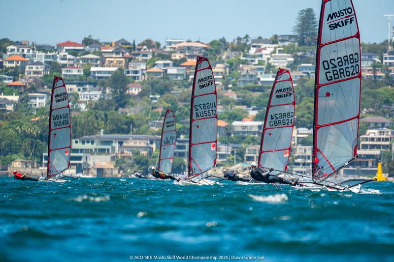 ACO 14th Musto Skiff World Championship 2025, Sydney, Australia Day 2 - photo © Tidal Media Australia for Down Under Sail