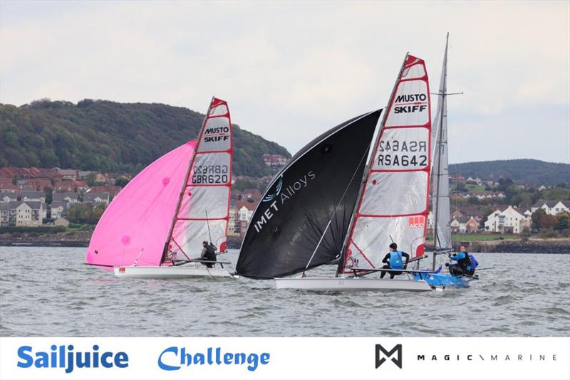 Euan Hurter (RSA642) wins at the Dalgety Bay event, and wins overall in the Magic Marine Sailjuice Challenge photo copyright DBSC taken at Dalgety Bay Sailing Club and featuring the Musto Skiff class