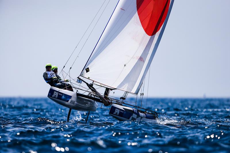 Team JPN on day 7 of the Tokyo 2020 Olympic Sailing Competition - photo © Sailing Energy / World Sailing