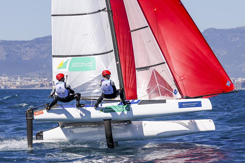 Brin Liddell and Rhiannan Brown at the 53 Trofeo Princesa Sofia Mallorca by Iberostar photo copyright Sailing Energy taken at Real Club Náutico de Palma and featuring the Nacra 17 class