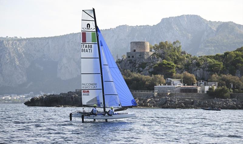 Nacra 17 Europeans at Sferracavallo Day 3 - photo © Salvatore Lopez