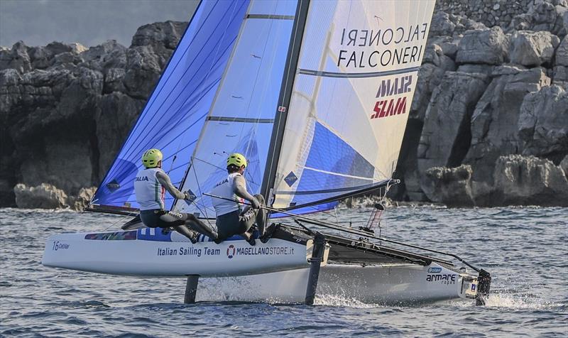 Nacra 17 Europeans at Sferracavallo Day 3 - photo © Salvatore Lopez