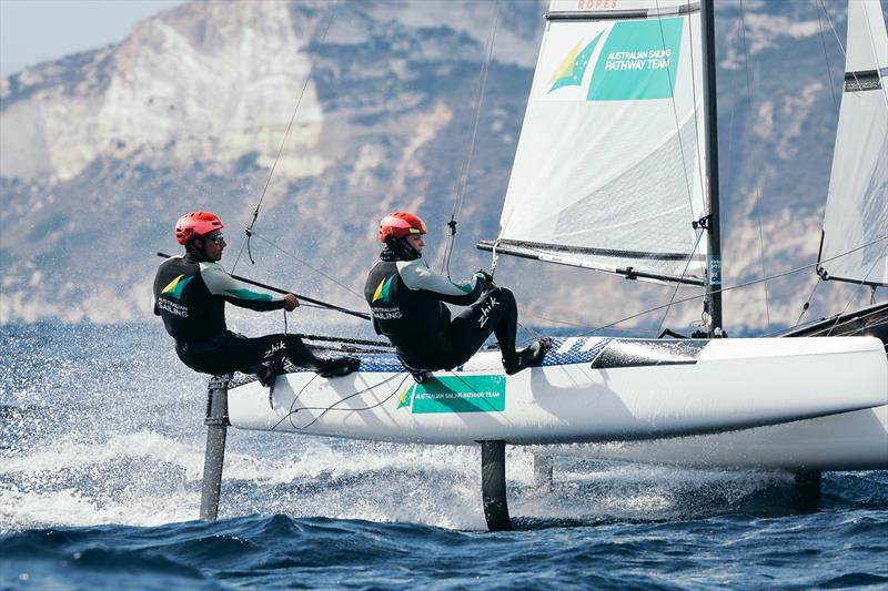 Brin Liddell and Rhiannan Brown photo copyright Sailing Energy taken at Australian Sailing and featuring the Nacra 17 class