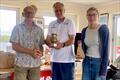 Overall winners Kevin Iles and Chloe Brisley being presented with the Friars Tankard by Commodore Barry Hargreaves - National 12 training and open meeting at Whitefriars © Markus Holden