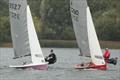 Kevin Iles and Chloe Brisley (3527) battle with David Harris and Chloe Parkin (3290) in race 3 - National 12 training and open meeting at Whitefriars © Terry Hewlett