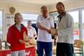 Third placed Club boat, Dominic and Evie Horner with Commodore Barry Hargreaves - National 12 training and open meeting at Whitefriars © Markus Holden