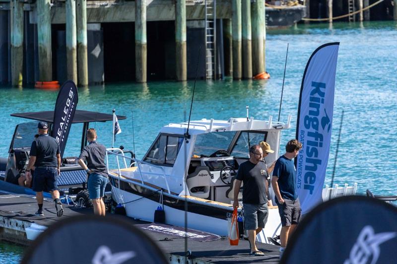 Part of the 1.3kms of floating exhibits at the 2025 Auckland Boat Show - photo © Marcus Brummel Photography