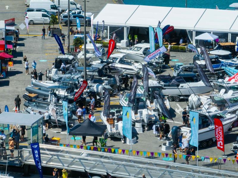 Part of the 1.3kms of floating exhibits at the 2025 Auckland Boat Show - photo © Marcus Brummel Photography