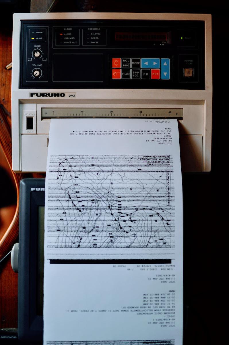 No satellites or GRIB files in the OGR, back to thermal paper, HF radios and weather fax! Sailing like its 1973 means using more traditional equipment like radio direction finders and towing logs. OGR 2023 Sayula Class Entry - photo © White Shadow