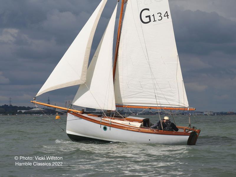 Satellite - Hamble Classics Regatta 2022 photo copyright Vicki Weston taken at Royal Air Force Yacht Club and featuring the Gaffers class