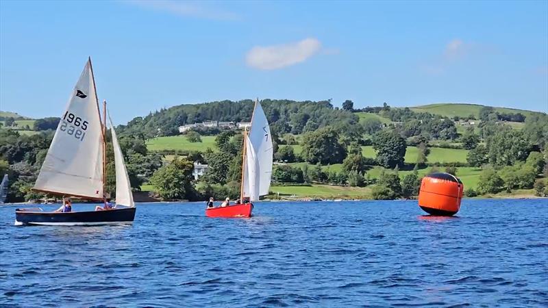 Jabberwocky (red hull) and Tunstall Tide during the Gaffling Dinghy Championship at Ullswater - photo © Mary Gibbs