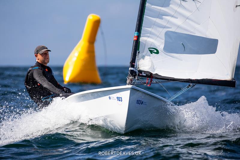 Niklas Edler, SWE finishes 2nd in the OK Dinghy Worlds in Marstrand - photo © Robert Deaves / www.robertdeaves.uk