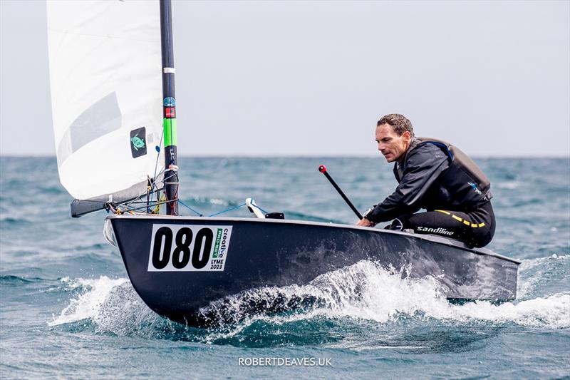 OK Dinghy Worlds Day 2 - Valerian Lebrun, FRA - photo © Robert Deaves / www.robertdeaves.uk