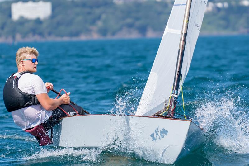 Kieran Bowsher - PRO-SET Epoxy OK class UK National Championships at Brixham photo copyright Tom Wild taken at Brixham Yacht Club and featuring the OK class