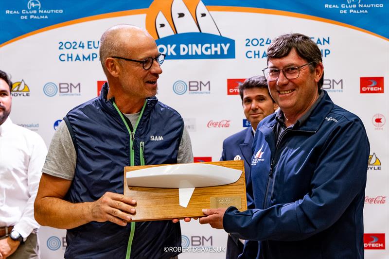 Pontus Gäbel and Mark Jackson at the OK Dinghy Europeans Opening Ceremony - photo © Robert Deaves / www.robertdeaves.uk