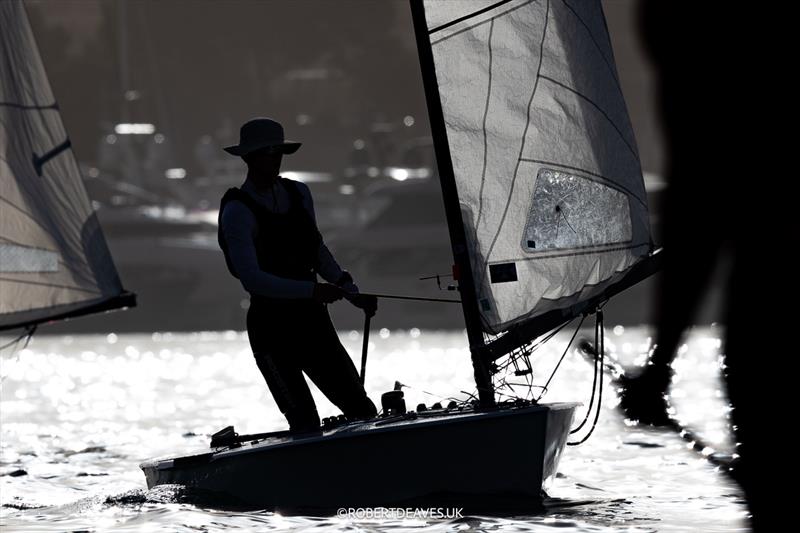 No wind on day 1 of the OK Dinghy Europeans in Palma photo copyright Robert Deaves / www.robertdeaves.uk taken at Real Club Náutico de Palma and featuring the OK class