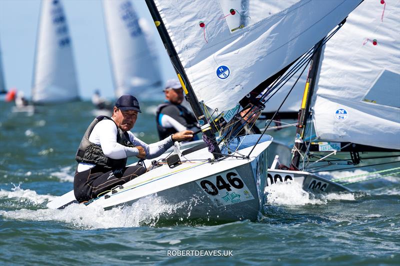 Roger Blasse, AUS - Tan Lines OK Dinghy World Championship photo copyright Robert Deaves taken at Royal Queensland Yacht Squadron and featuring the OK class