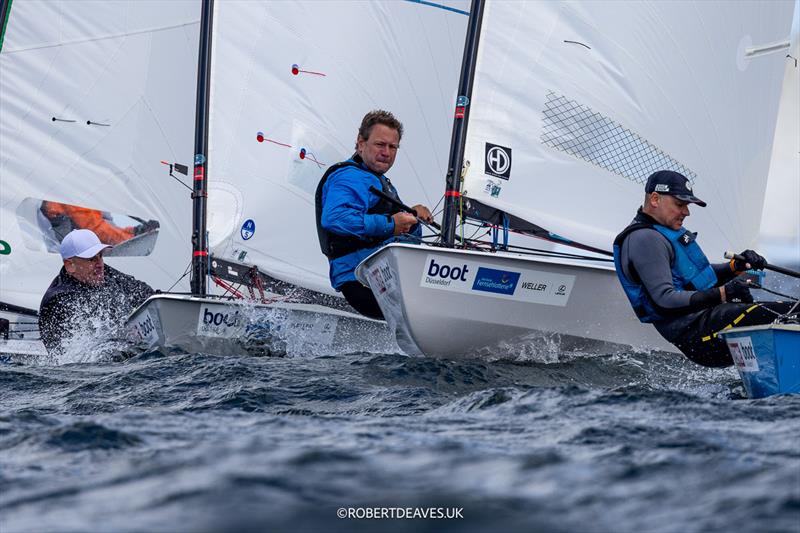 Stefan de Vries, NED in the OK Dinghy class at Kieler Woche photo copyright Robert Deaves taken at Kieler Yacht Club and featuring the OK class