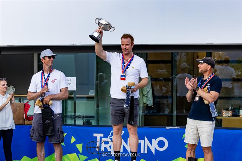 OK Dinghy Worlds at Lake Garda Day 5 - Top Three photo copyright Robert Deaves / www.robertdeaves.uk taken at Circolo Vela Arco and featuring the OK class