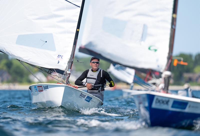 Heiko Kröger, the record-holding Kieler Woche winner in the 2.4-metre, is set to make his mark in the OK dinghy this year - photo © Christian Beeck / Kieler Woche