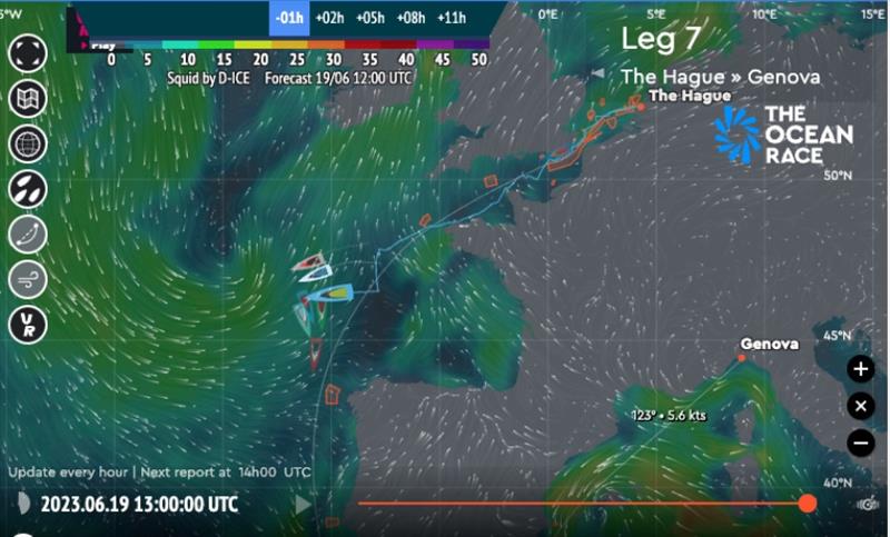 The Ocean Race Leg 7, latest positions - photo © The Ocean Race