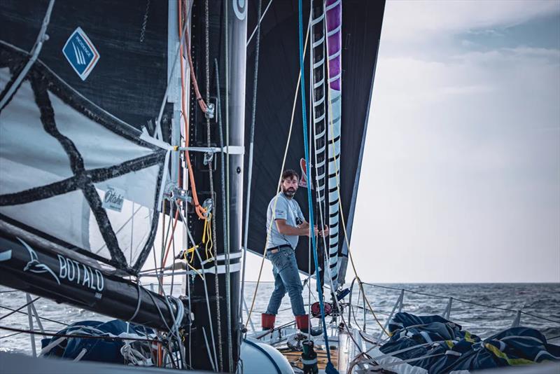 Fives Group - Lantana Environnement skipper Louis Duc (FRA) photo copyright Armel Vrac taken at  and featuring the IMOCA class