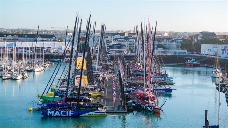 Dock at Lorient - 2024-25 Vendee Globe - October 2024 - Lorient photo copyright Fred Olivier/Netsea taken at Yacht Club de France and featuring the IMOCA class