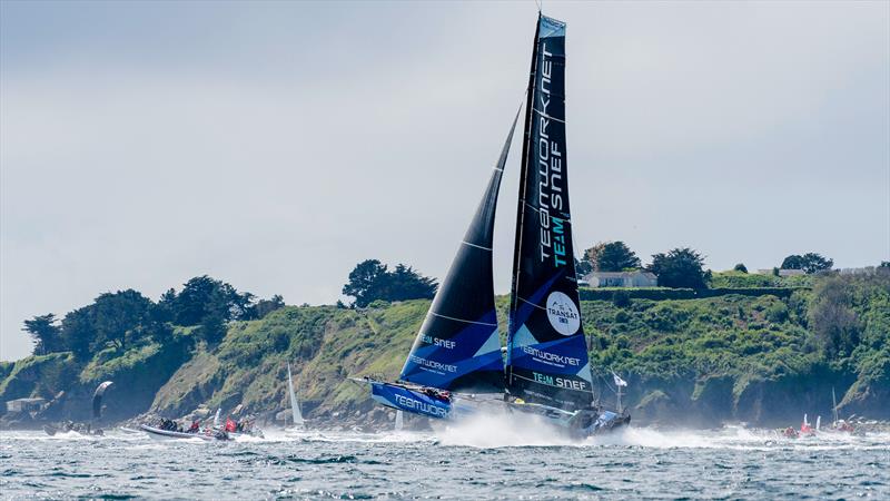 Justine Mettraux (SUI) in Teamwork - TeamSNEF - is one of six female skippers in the 2024 Vendee Globe Race - October 2024 photo copyright Julien Champolion - polaRYSE taken at Société Nautique de Genève and featuring the IMOCA class