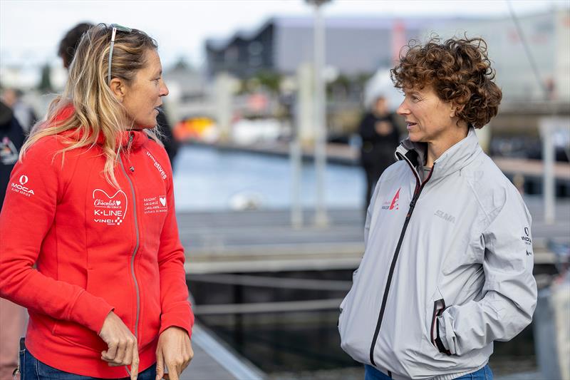 Sam Davies (GBR/FRA) and Isabelle Joschke (FRA) are two of six female sailors in the Vendee Globe fleet - Azimut - Lorient Azimut - September 11, 2024 - photo © Jean-Marie Liot