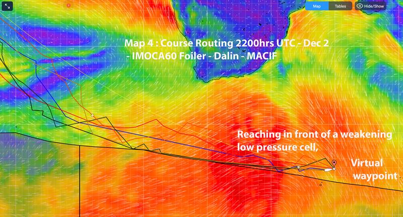 MACIF - Charlie Dalin - Map 4 - December 2, 2024 - photo © Predictwind S-WNZ