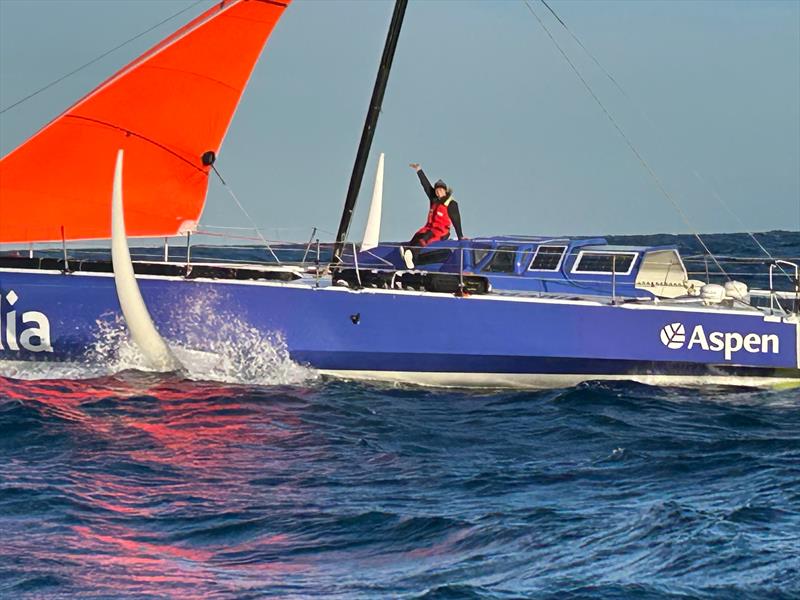 Pip Hare (Medallia) arrives in Melbourne - December 29, 2024  photo copyright Team Medallia taken at Royal Yacht Squadron and featuring the IMOCA class