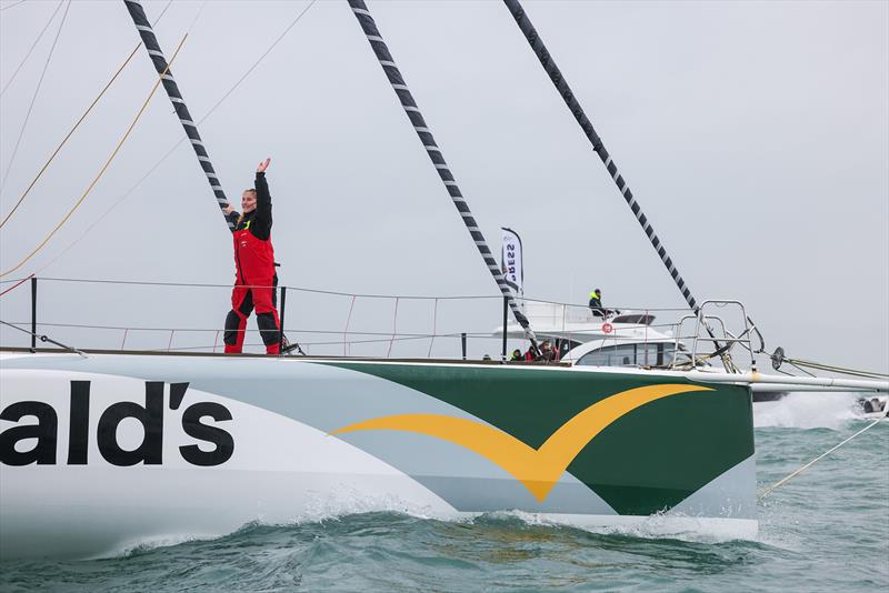 DeVenir skipper Violette Dorange (FRA) is celebrating with her team taking 25th place in the Vendée Globe, on February 09, in Les Sables d'Olonne, France - photo © Jean-Marie Liot / Alea