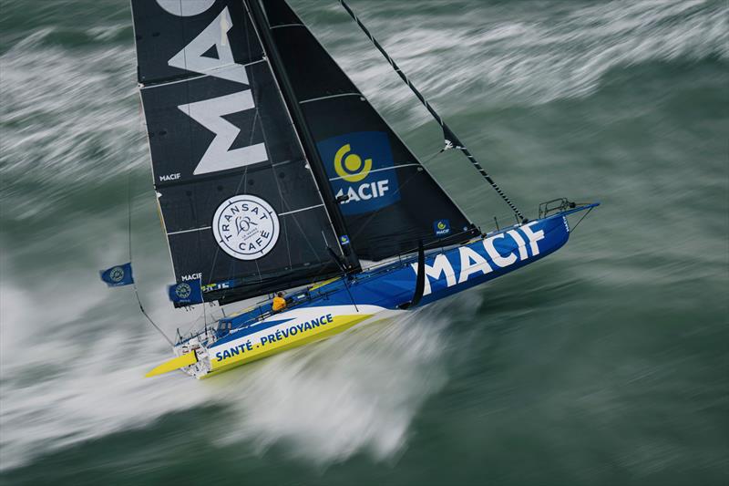 Sam Goodchild and Loïs Berrehar on MACIF Santé Prévoyance at the Transat Café L'or Le Havre Normandie 2025 Start - photo © Vincent Curutchet / Alea