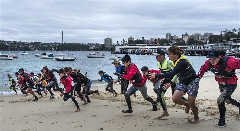 Start of 4-up race - 2021 Manly Cup O'pen Skiff Regatta  - photo © Marg's Yacht Photos