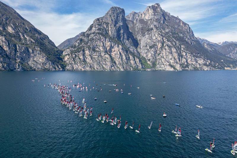 Open Skiff World Championships photo copyright Elena Giolai taken at Circolo Vela Arco and featuring the O'pen Skiff class